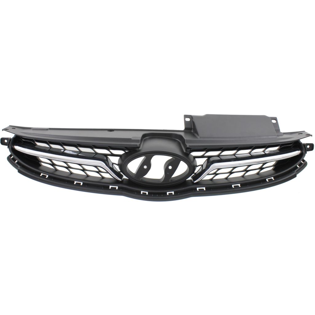HYUNDAI ELANTRA SEDAN GRILLE BLACK W/ RIGHT (Passenger Side) & LEFT (Driver Side) CHROME MLDG( LTD )(ALSO FIT GLS) OEM#863503Y200 2011-2013 PL#HY1200160
