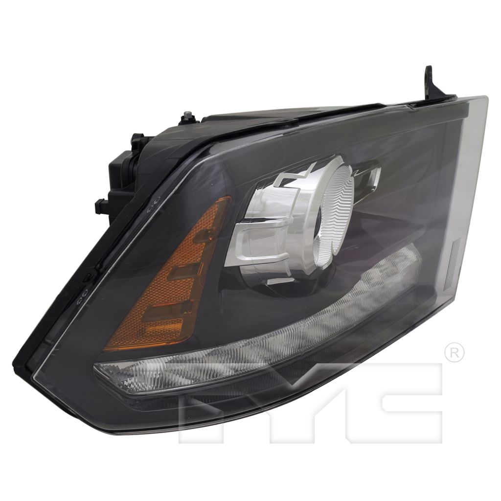 DODGE TRUCKS & VANS DODGE/PU (R1500) HEAD LAMP RIGHT (Passenger Side) (W/PROJECTOR)(BLK BEZEL)**CAPA** OEM#68093220AD 2013-2014 PL#CH2503245C