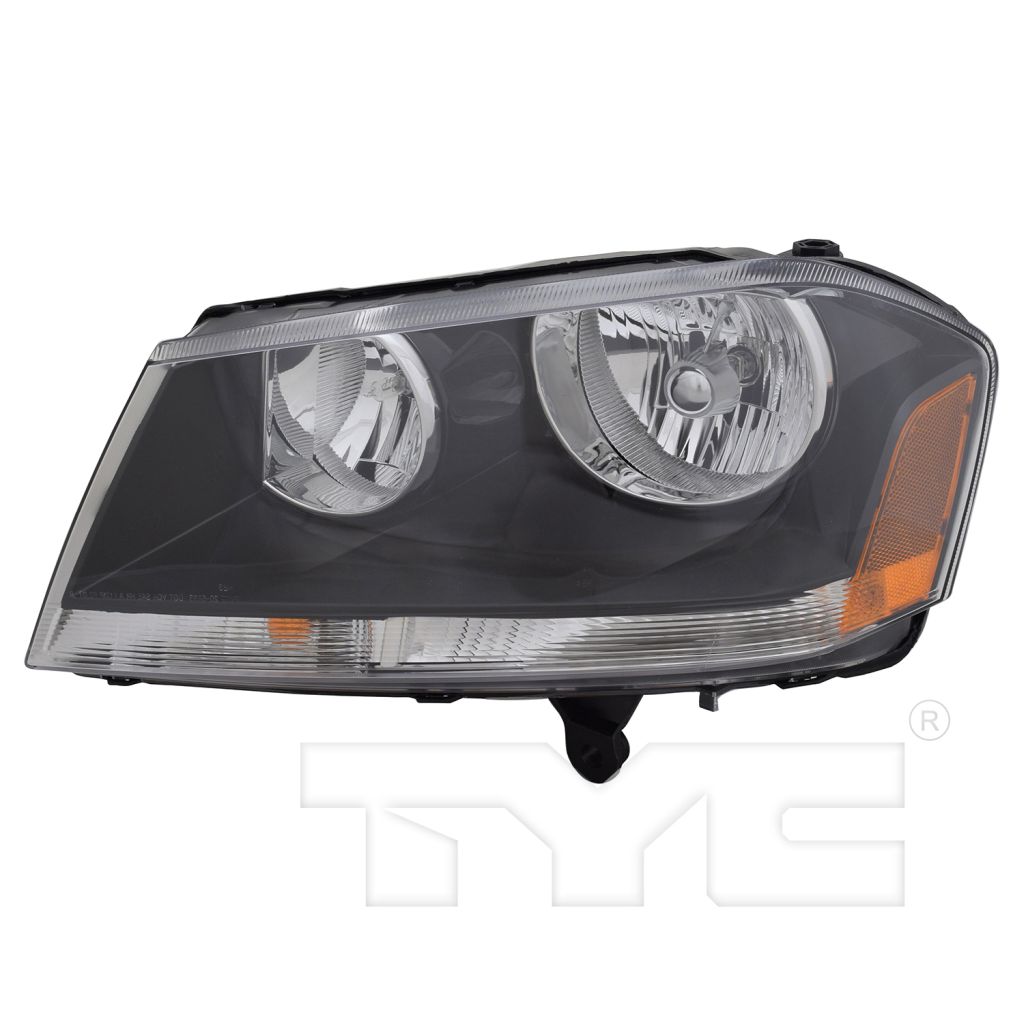 DODGE AVENGER HEAD LAMP ASSEMBLY LEFT (Driver Side) (BLACK HSG)**CAPA** OEM#5303745AD 2008-2014 PL#CH2502194C
