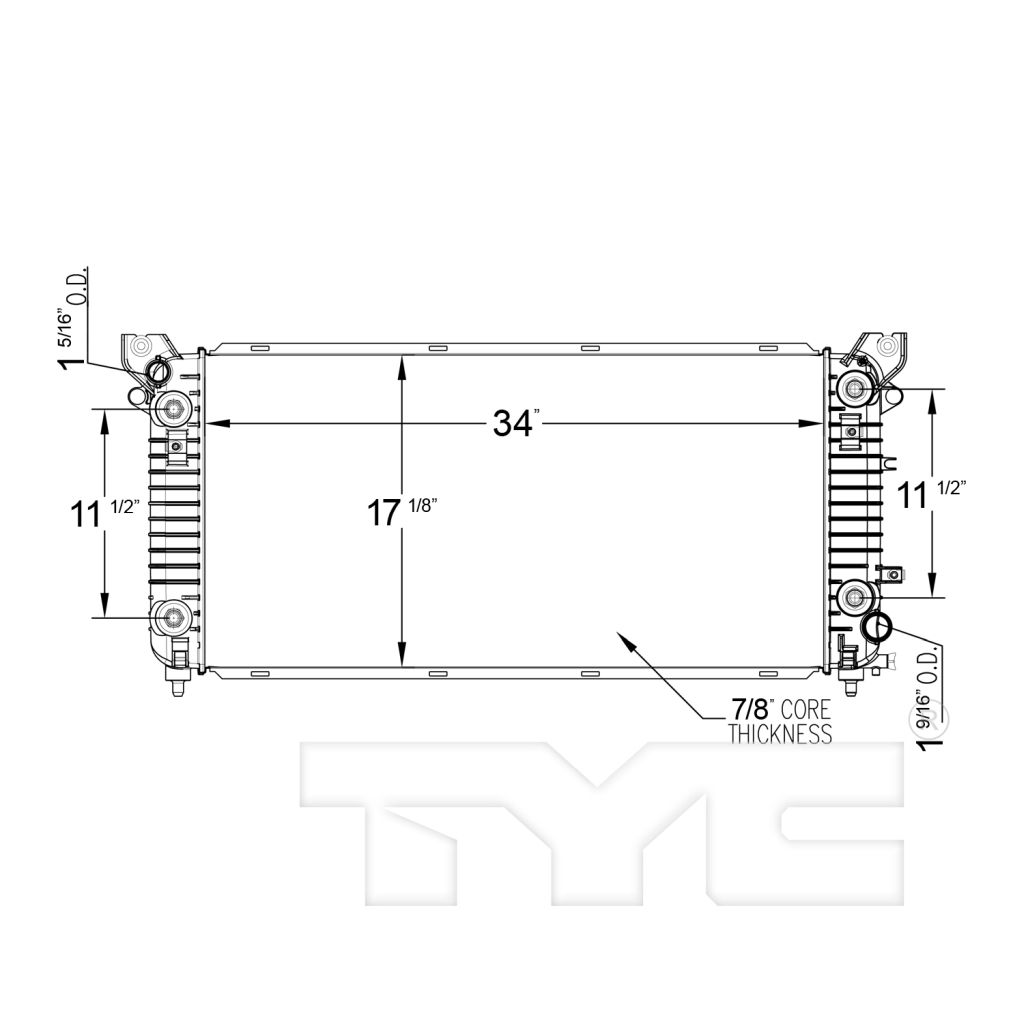 GM TRUCKS & VANS TAHOE (CHEVY) RADIATOR 5.3L OEM#84207654 2015-2016 PL#GM3010564