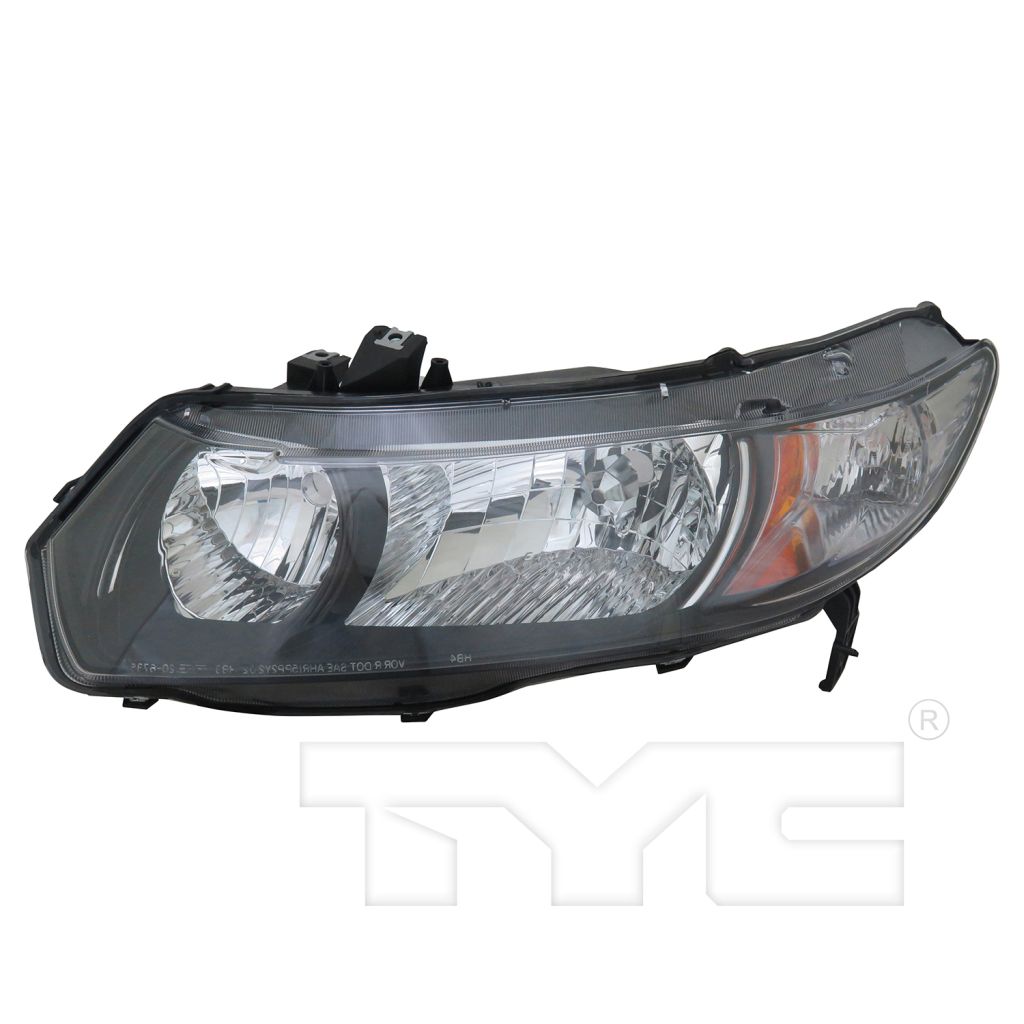 HONDA CIVIC COUPE HEAD LAMP UNIT LEFT (Driver Side) (CLEAR SIGN LENS) **CAPA** OEM#33151SVAA51 2009-2011 PL#HO2518126C