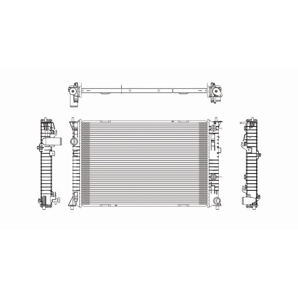 FORD FUSION RADIATOR 2.3/3.0L L4 A/T OEM#6E5Z8005C 2006-2009 PL#FO3010272