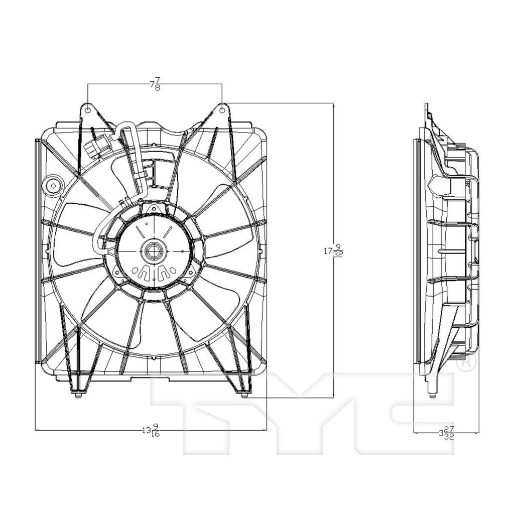 HONDA CIVIC HYBRID RADIATOR FAN ASSY LEFT (Driver Side) OEM#19030RMXA51-PFM 2006-2011 PL#HO3115143