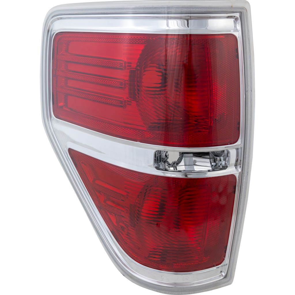 FORD TRUCKS & VANS FORD/PU F150 (EXC SVT RAPTOR) TAIL LAMP UNIT LEFT (Driver Side) (STYLESIDE)(CHROME TRIM)**CAPA** OEM#BL3Z13405B 2009-2014 PL#FO2818143C