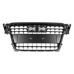 AUDI A4 SEDAN / WAGON GRILLE ASSEMBLY BLACK W/BLK OUTER MOLDING (WO/S-LINE) OEM#8K0853651VMZ 2009-2012 PL#AU1200117
