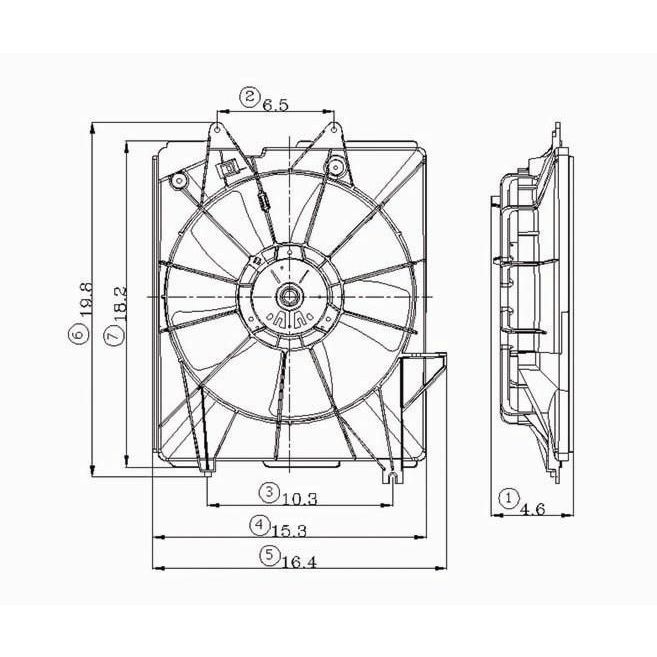 HONDA ODYSSEY RADIATOR FAN ASSY LEFT (Driver Side) OEM#19015RGLA01-PFM 2005-2010 PL#HO3115128