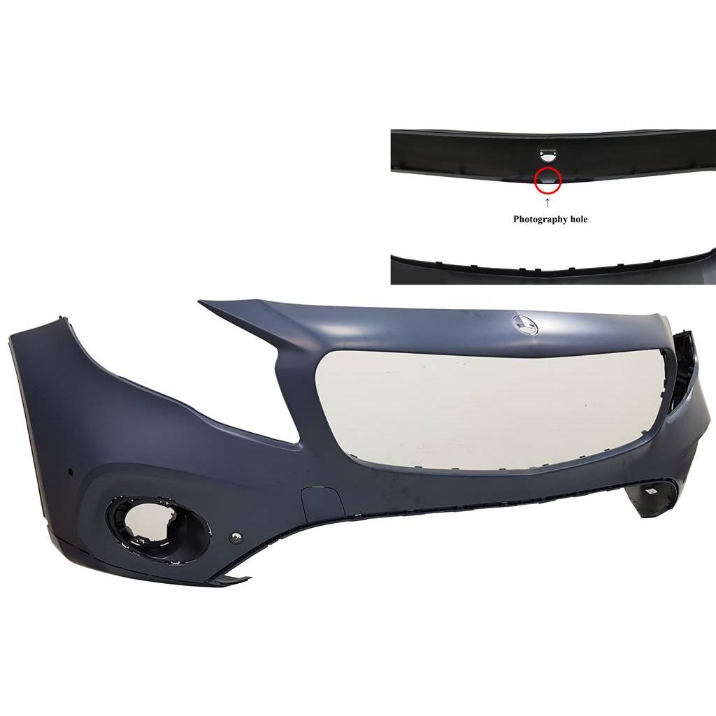 MERCEDES-BENZ GLA-CLASS FRONT BUMPER COVER PRIMED (GLA250 WO/AMG)(W/SENSOR)(W/CAMERA) **CAPA** OEM#15688034019999 2018-2020 PL#MB1000601C