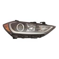 HYUNDAI ELANTRA SEDAN HEAD LAMP ASSY RIGHT (Passenger Side) (HALOGEN)(WO/DRL IN BMP)(EXC SPORT)**CAPA** OEM#92102F2040 2017-2018 PL#HY2503206C