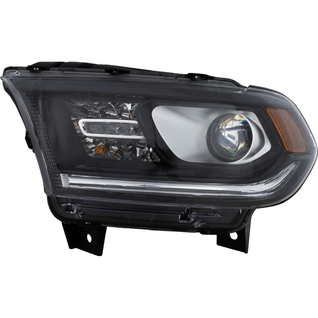 DODGE TRUCKS & VANS DURANGO HEAD LAMP ASSEMBLY LEFT (Driver Side) (HALOGEN)(WO/LED DRL)(BLK BEZEL)**CAPA** OEM#68184827AF 2014-2015 PL#CH2502255C