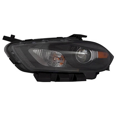 DODGE DART HEAD LAMP ASSY LEFT (Driver Side) (HALOGEN)(BLACK BEZEL) OEM#68292805AA 2016 PL#CH2518150
