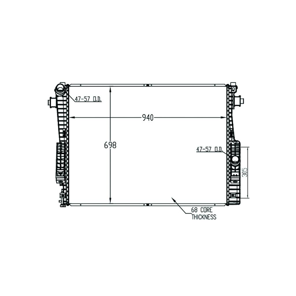 FORD TRUCKS & VANS FORD/PU (F250/350/450/550) Super Duty RADIATOR 6.4L DIESEL OEM#8C3Z8009B 2008-2010 PL#FO3010312