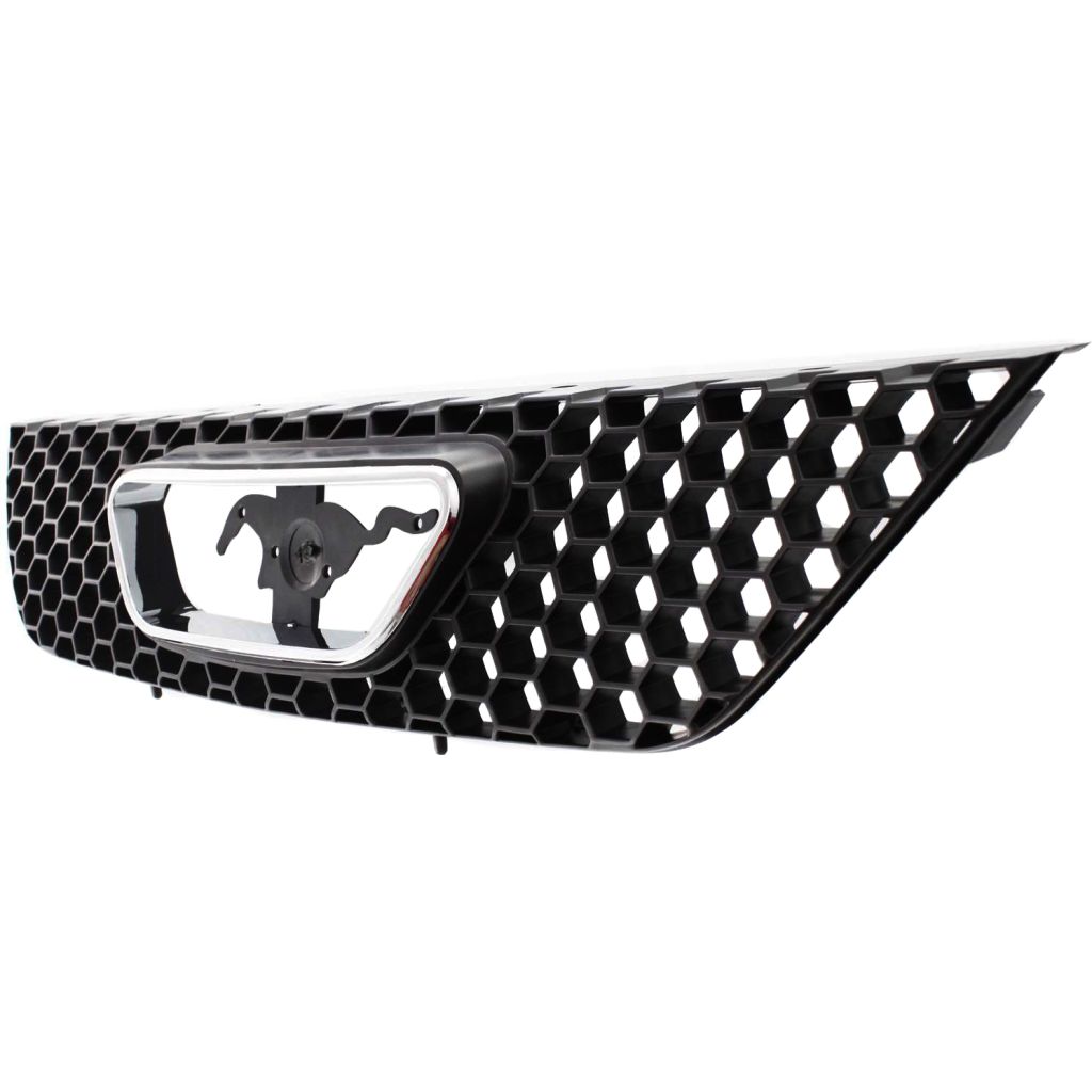FORD MUSTANG GRILLE BLACK W/CHR FRAME (BASE/GT W/O bulit edtion) OEM#XR3Z8200AA 1999-2004 PL#FO1200357