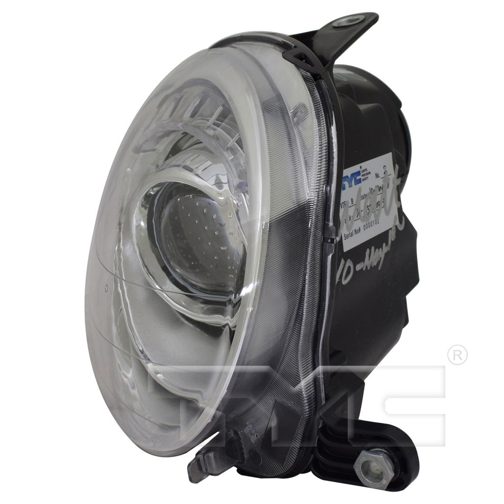 FIAT 500 2DOORS (FIAT) HEAD LAMP ASSEMBLY RIGHT (Passenger Side) (CHROME BEZEL)(PROJECTOR) **CAPA** OEM#5182428AE 2012-2019 PL#FI2503100C