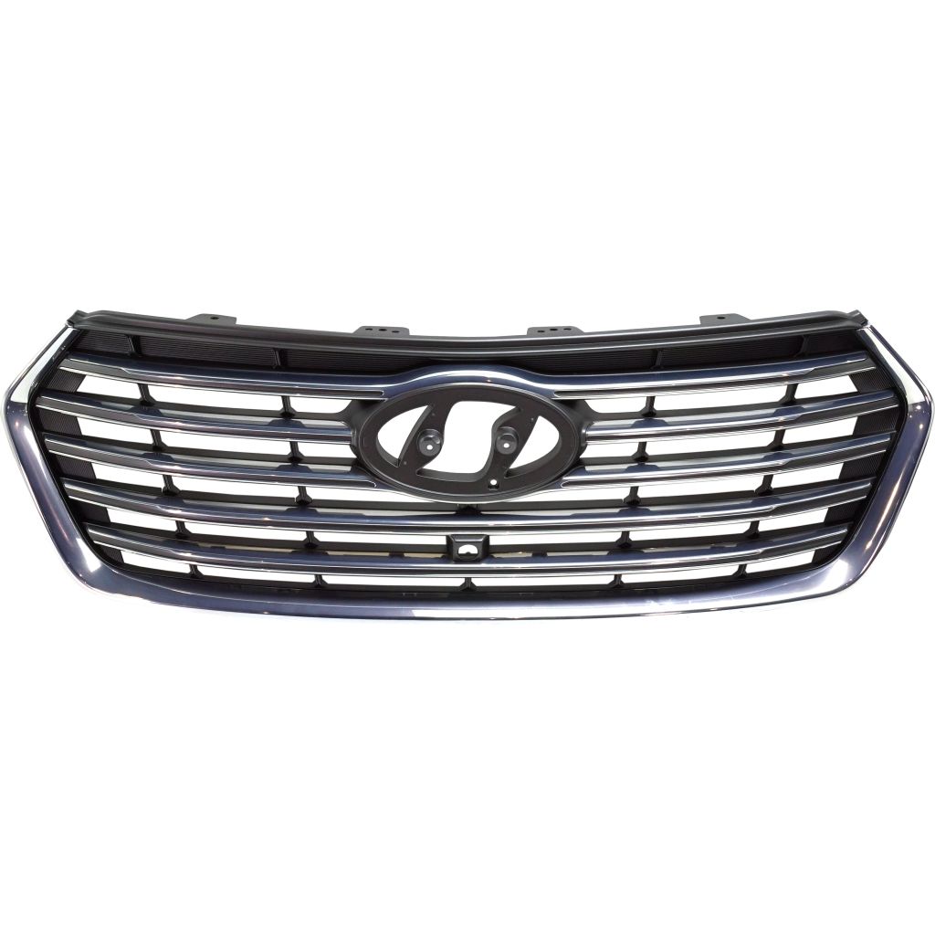HYUNDAI SANTA FE /SANTA FE XL (3.3L) GRILLE GRAY W/SATIN-CHROME MLDG (W/CAMERA) **CAPA** OEM#86350B8BB0 2017-2019 PL#HY1200205C