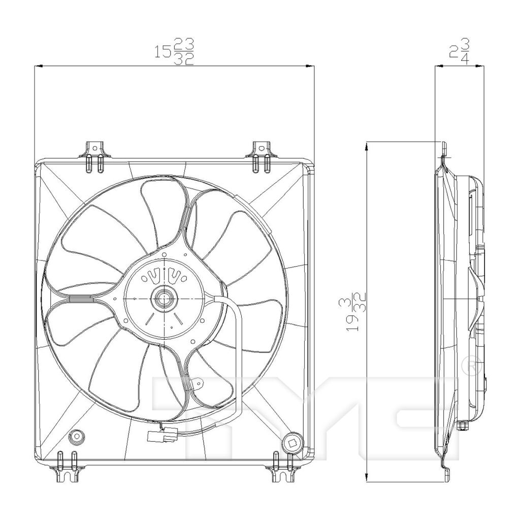 ACURA TL A/C FAN ASSEMBLY RIGHT (Passenger Side) (3.5L) OEM#38616RK1A51-PFM 2009-2014 PL#AC3020100
