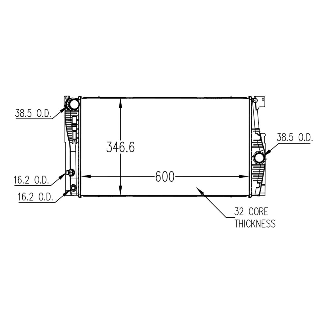 BMW BMW 5 SERIES (SEDAN) RADIATOR 2.0L (528i)(PLASTIC HEADER) OEM#17118672011 2012-2016 PL#BM3010178