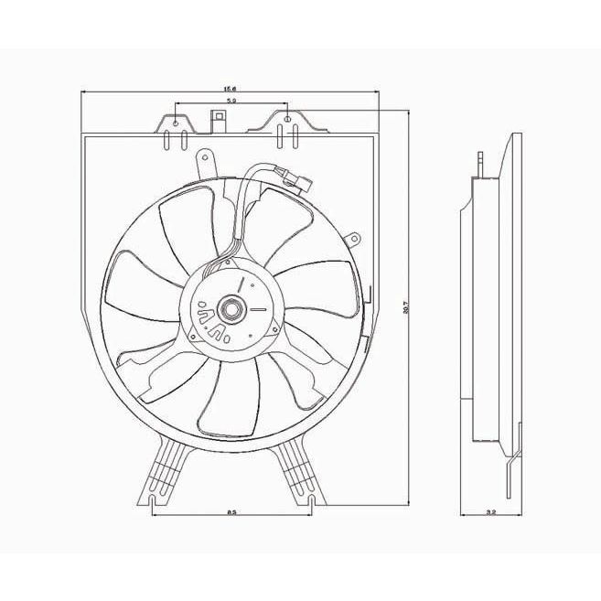 HONDA ODYSSEY A/C FAN ASSEMBLY RIGHT (Passenger Side) OEM#38616RGLA01-PFM 2005-2010 PL#HO3117101