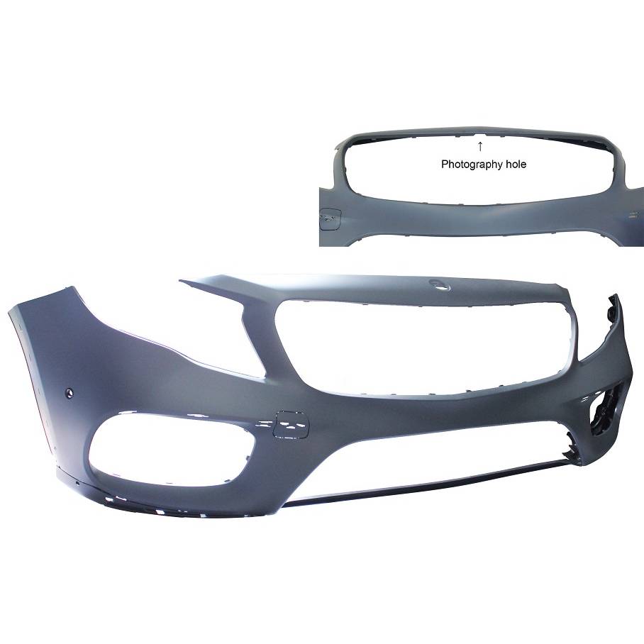 MERCEDES-BENZ GLA-CLASS FRONT BUMPER COVER PRIMED (W/SENSOR)(W/NIGHT PKG)(GLA45) OEM#15688099019999 2018-2019 PL#MB1000587
