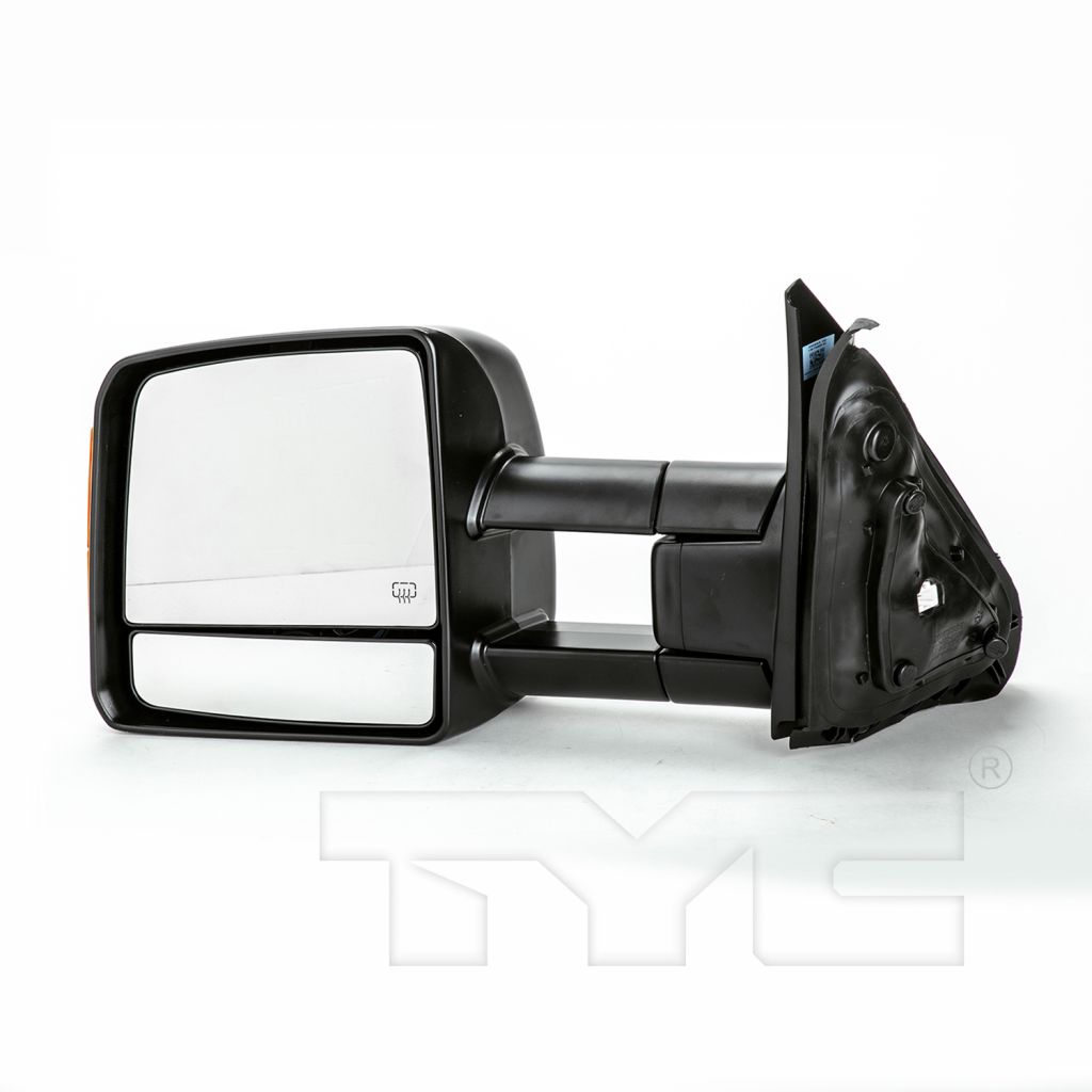 TOYOTA TUNDRA DOOR MIRROR LEFT (Driver Side) PWR/HTD (DUAL ARM)(W/LAMP & TOWING)(TEXT) OEM#879400C221 2007-2013 PL#TO1320243