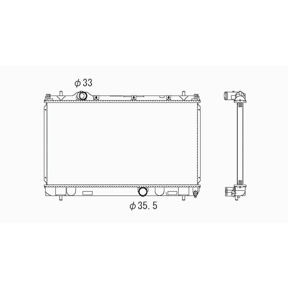 DODGE NEON/SX 2.0 RADIATOR 2.4/L4 M/T PA (SRT-4) OEM#5103022AB 2003-2005 PL#CH3010311