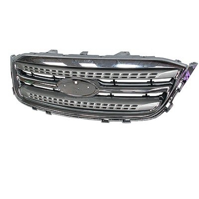 FORD TAURUS SHO GRILLE PTD SILVER W/CHROME MLDG OEM#AG1Z8200AB 2010-2012 PL#FO1200526