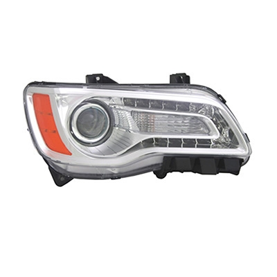 CHRYSLER 300 HEAD LAMP ASSY RIGHT (Passenger Side) (HALOGEN)CHROME BEZEL) OEM#68143002AC 2011-2014 PL#CH2503231