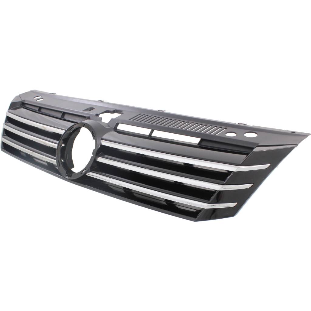 VOLKSWAGEN PASSAT GRILLE CHR/BLK (WO/ 4 VERTICAL CHROME MLDG) **CAPA** OEM#561853651COQE 2012-2015 PL#VW1200153C