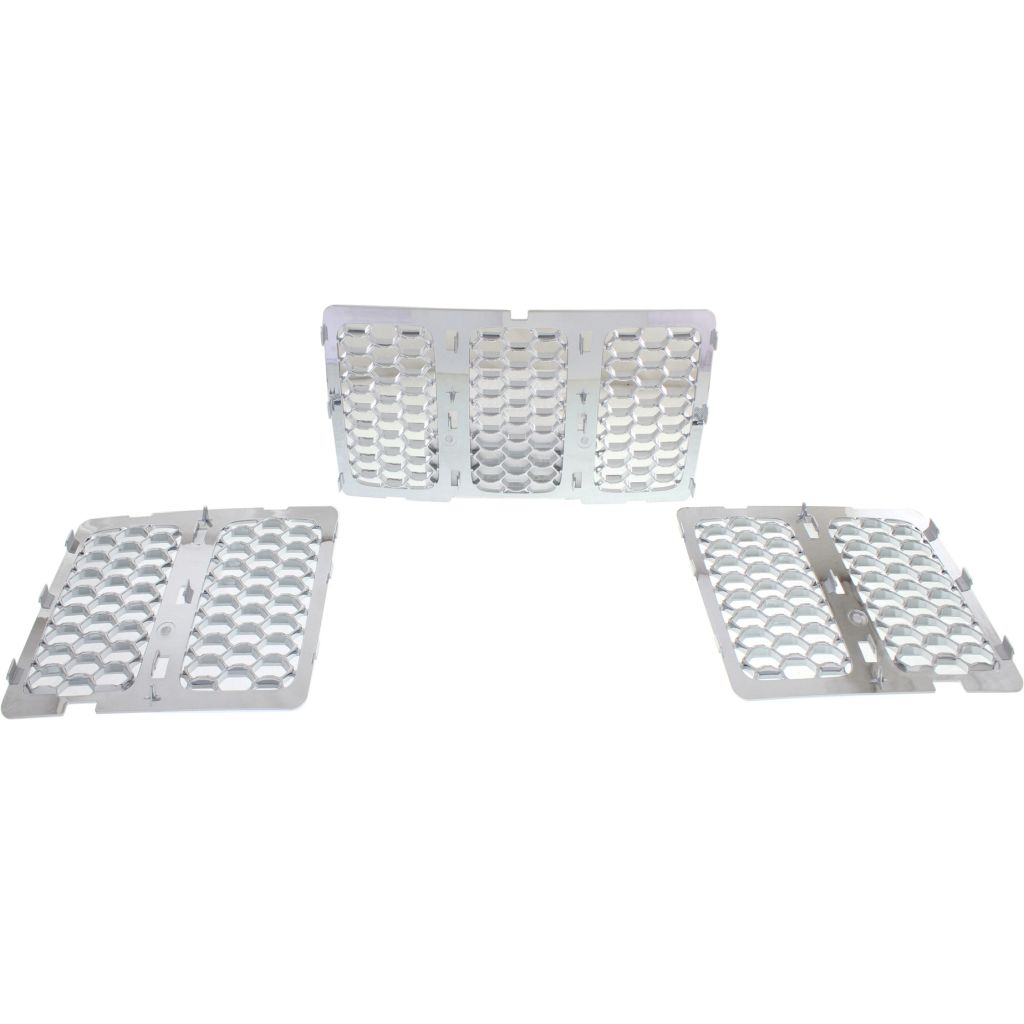 JEEPVEHICLE GRAND CHEROKEE / GRAND CHEROKEE WK GRILLE INNER MESH CHROME (3pcs)(HONEYCOMB)(SUMMIT) OEM#68143075AB 2014-2016 PL#CH1200366