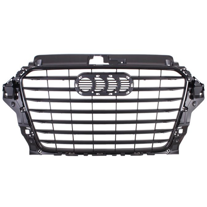 AUDI A3 SEDAN GRILLE BLACK W/BLACK MLDG OEM#8V5853651BCKA 2015-2016 PL#AU1200135