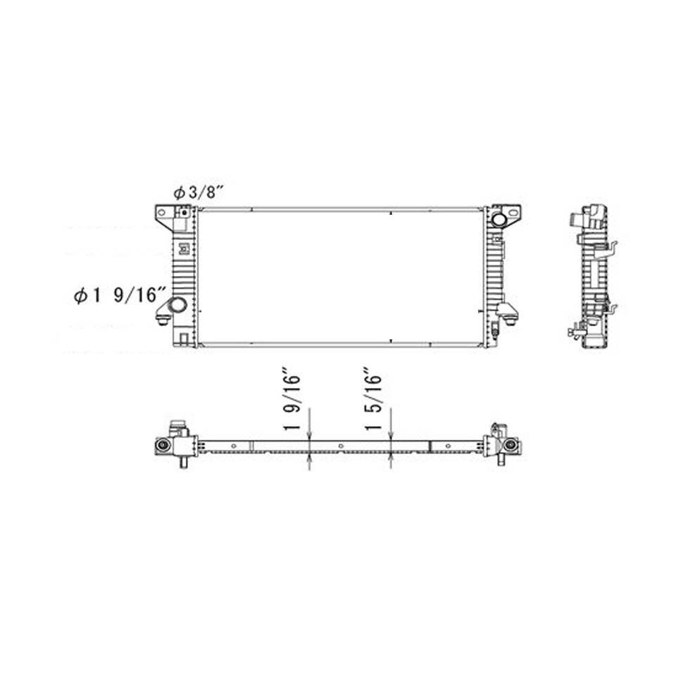 FORD TRUCKS & VANS EXPEDITION RADIATOR (WO/TOWING PKG) OEM#BL3Z8005B 2015-2017 PL#FO3010306