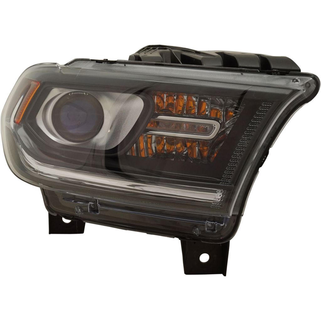 DODGE TRUCKS & VANS DURANGO HEAD LAMP ASSEMBLY RIGHT (Passenger Side) (HALOGEN)(WO/LED DRL)(BLK BEZEL)**CAPA** OEM#68299134AD 2016-2020 PL#CH2503302C