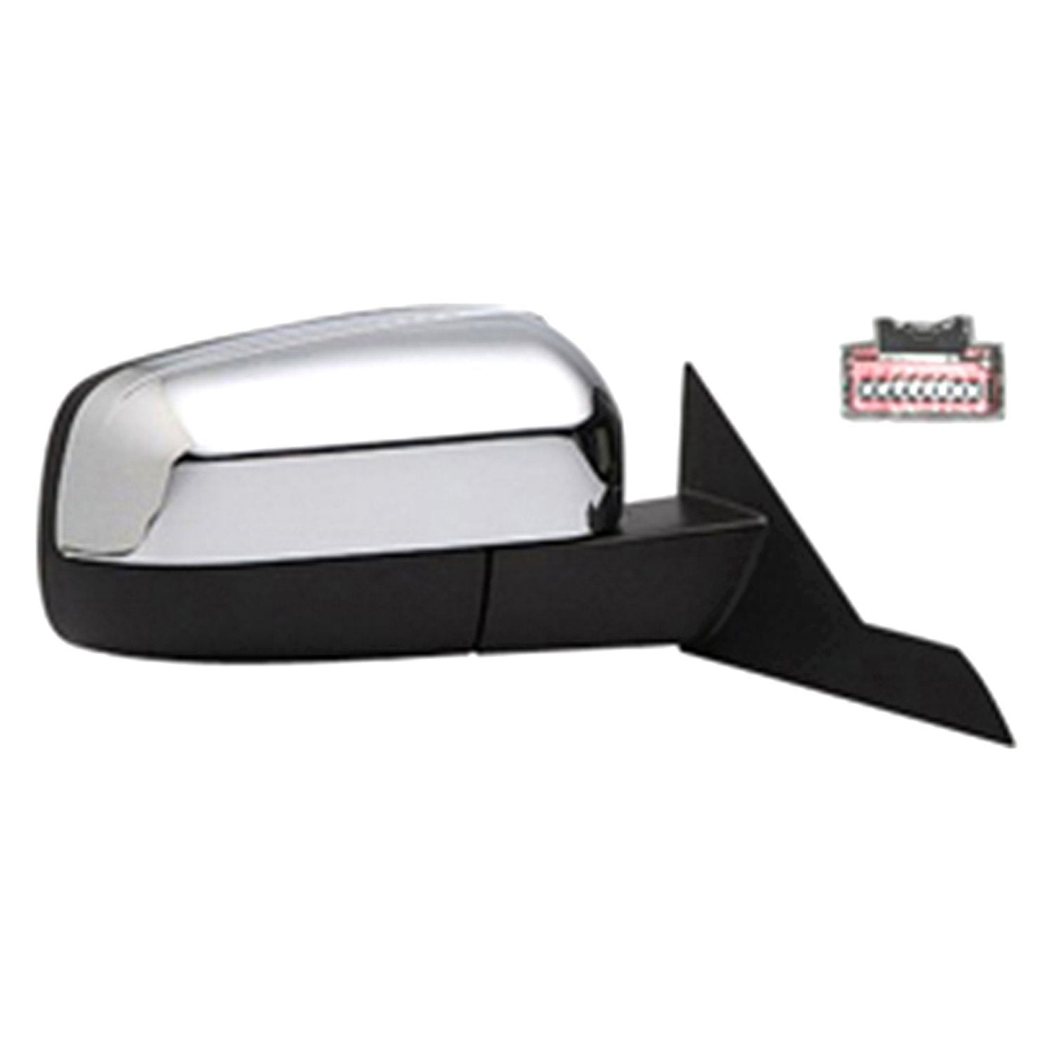 FORD FIVE-HUNDRED DOOR MIRROR RIGHT (Passenger Side) PWR HTD (W/PUDDLE LAMP)(W/MEMORY) CHROME CVR OEM#6G1Z17682C-PFM 2005-2007 PL#FO1321376