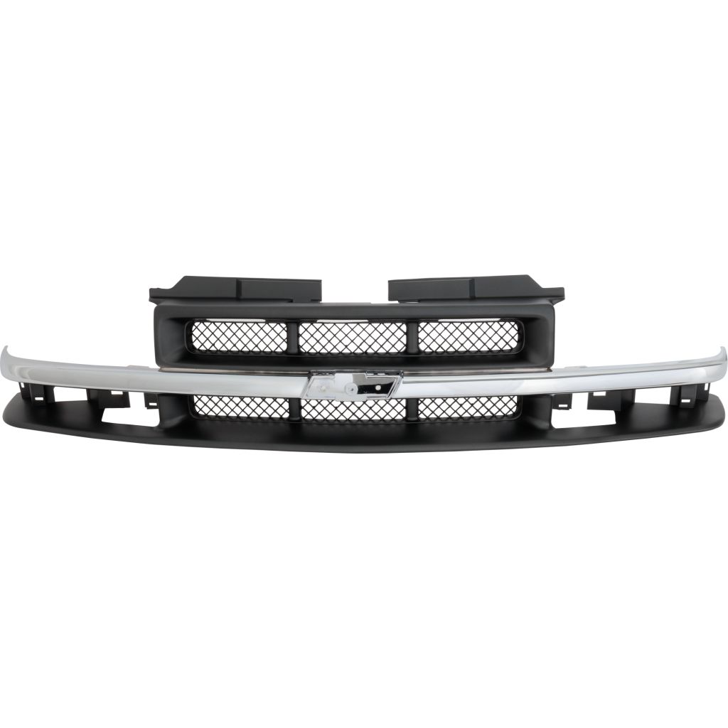 GM TRUCKS & VANS S10/SONOMA/PICKUP GRILLE W/CHR MLDG(MESH)(CHEVY) OEM#15048519 1998-2004 PL#GM1200419