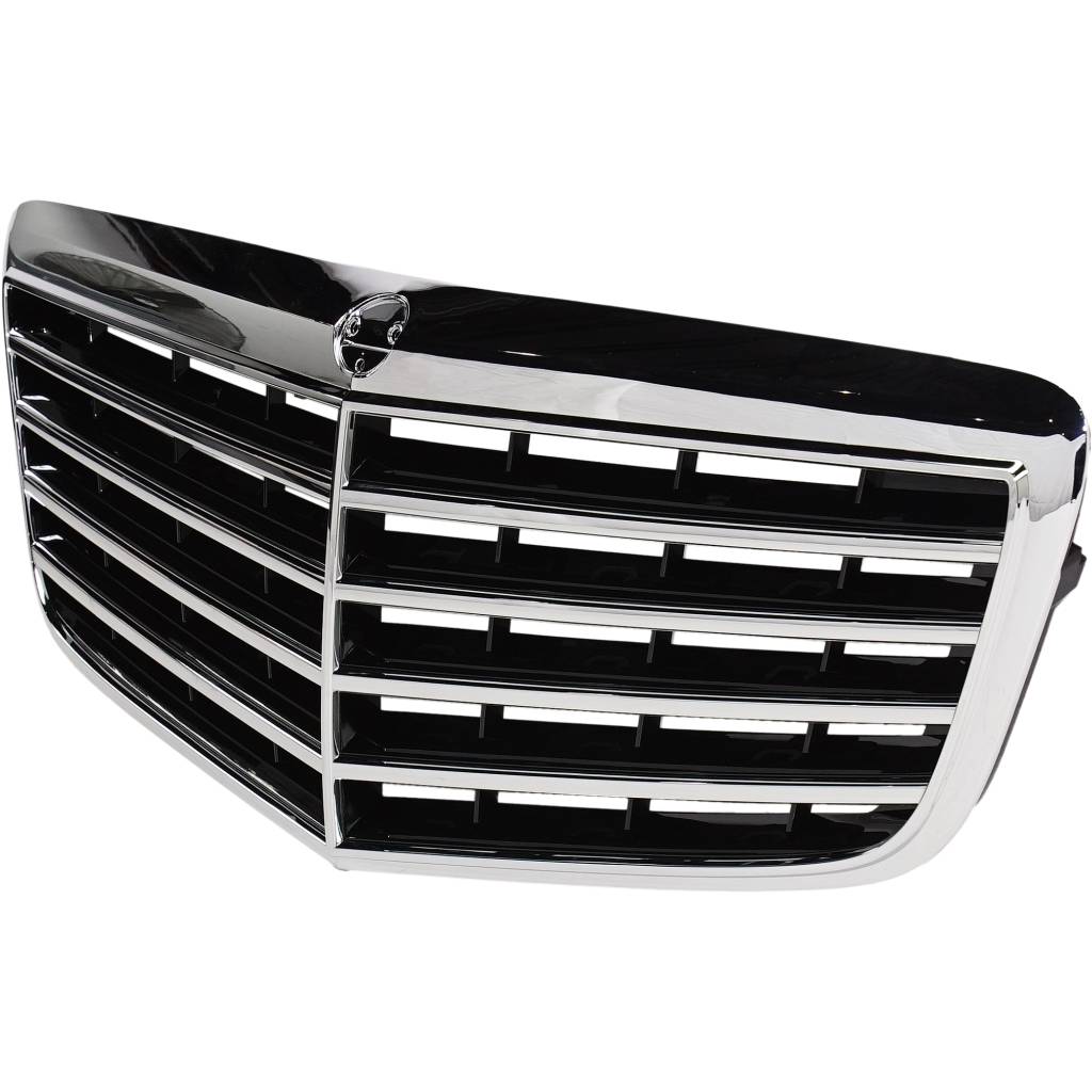 MERCEDES-BENZ E-CLASS (211) (SEDAN /WAGON 04-09) GRILLE ASSEMBLY CHR/BLK (WO/PROXIMITY CRUISE)(W/MARK) OEM#2118801783 2007-2009 PL#MB1200146