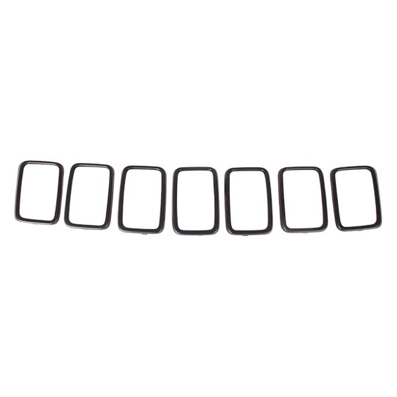 JEEPVEHICLE GRAND CHEROKEE / GRAND CHEROKEE WK GRILLE TRIM RINGS SET (7pc) PRM(16-16 75th ED)(EXC SRT/TRACKHAWK) OEM#6ML06TZZAA 2016-2021 PL#CH1210126