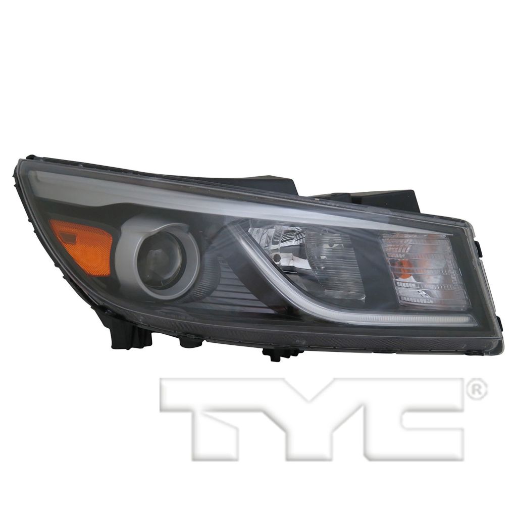 KIA SEDONA MINIVAN HEAD LAMP ASSY RIGHT (Passenger Side) (HALOGEN)(W/STRING LED)(EX) OEM#92102A9120 2015-2018 PL#KI2503183