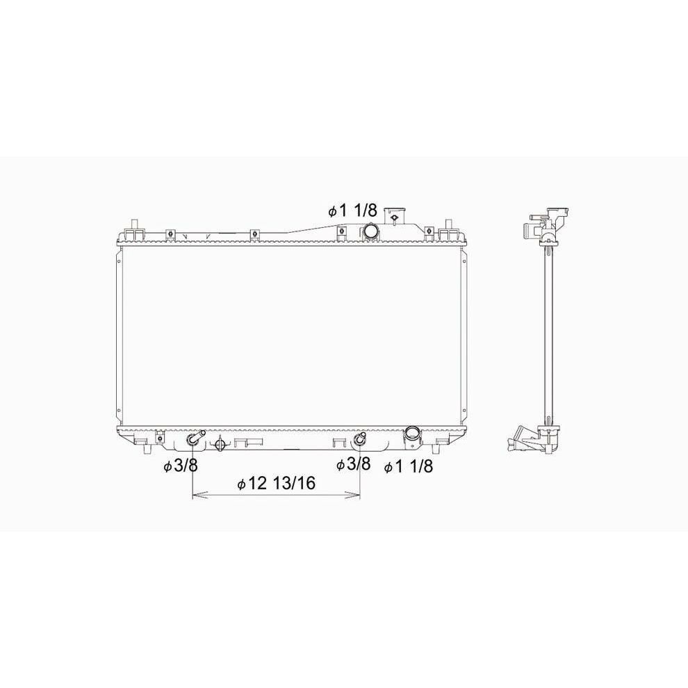 HONDA CIVIC SEDAN RADIATOR 1.7/L4 OEM#19010PMMA52 2001-2005 PL#HO3010177