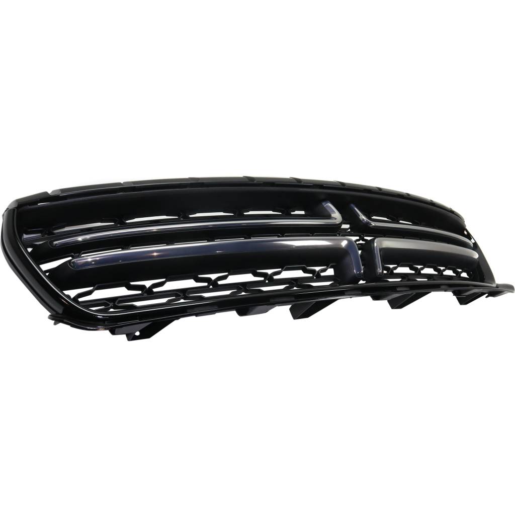 DODGE CHARGER GRILLE GLOSS-BLACK W/SATIN NICKEL CHROME (WO/HOOD SCOOP)**CAPA** OEM#5PP34SZ7AB 2015-2023 PL#CH1200391C