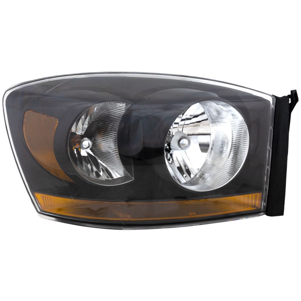 DODGE TRUCKS & VANS DODGE/PU (R2500/3500)(R1500 Mega Cab 06-08) HEAD LAMP ASSEMBLY RIGHT (Passenger Side) (W/BLK BEZEL) OEM#55372814AB 2006 PL#CH2519115