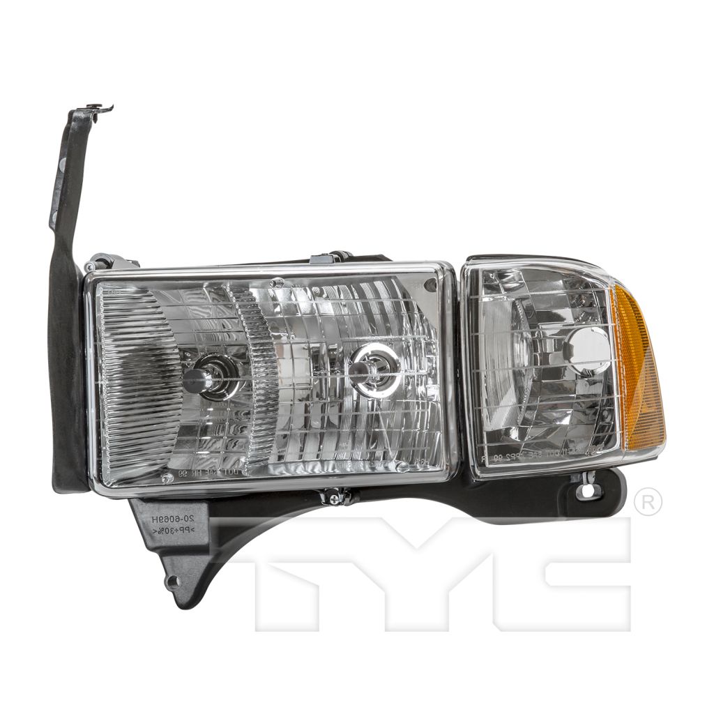 DODGE TRUCKS & VANS DODGE/PU (Exc 02 R1500) (Old Style) HEAD LAMP ASSEMBLY LEFT (Driver Side) (W/SIDE MARKER)(SPORT) OEM#55077025AG 1999-2002 PL#CH2502123