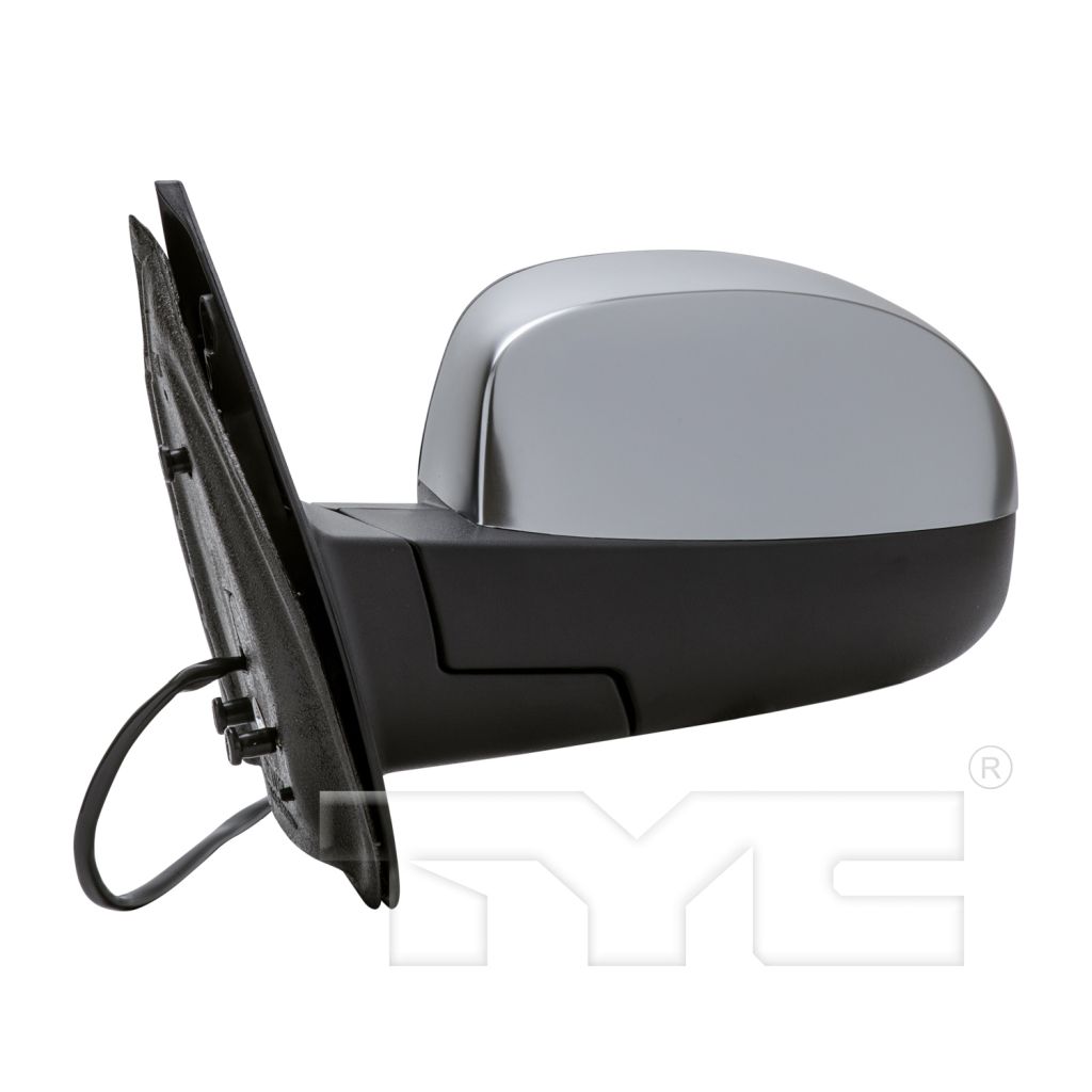 GM TRUCKS & VANS TAHOE (CHEVY) DOOR MIRROR LEFT (Driver Side) POWER/HEATED (WO/PUDDLE LAMP)(SATIN-CHR CVR)(WO/TRAILER TOW) OEM#25776087 2007-2014 PL#GM1320340
