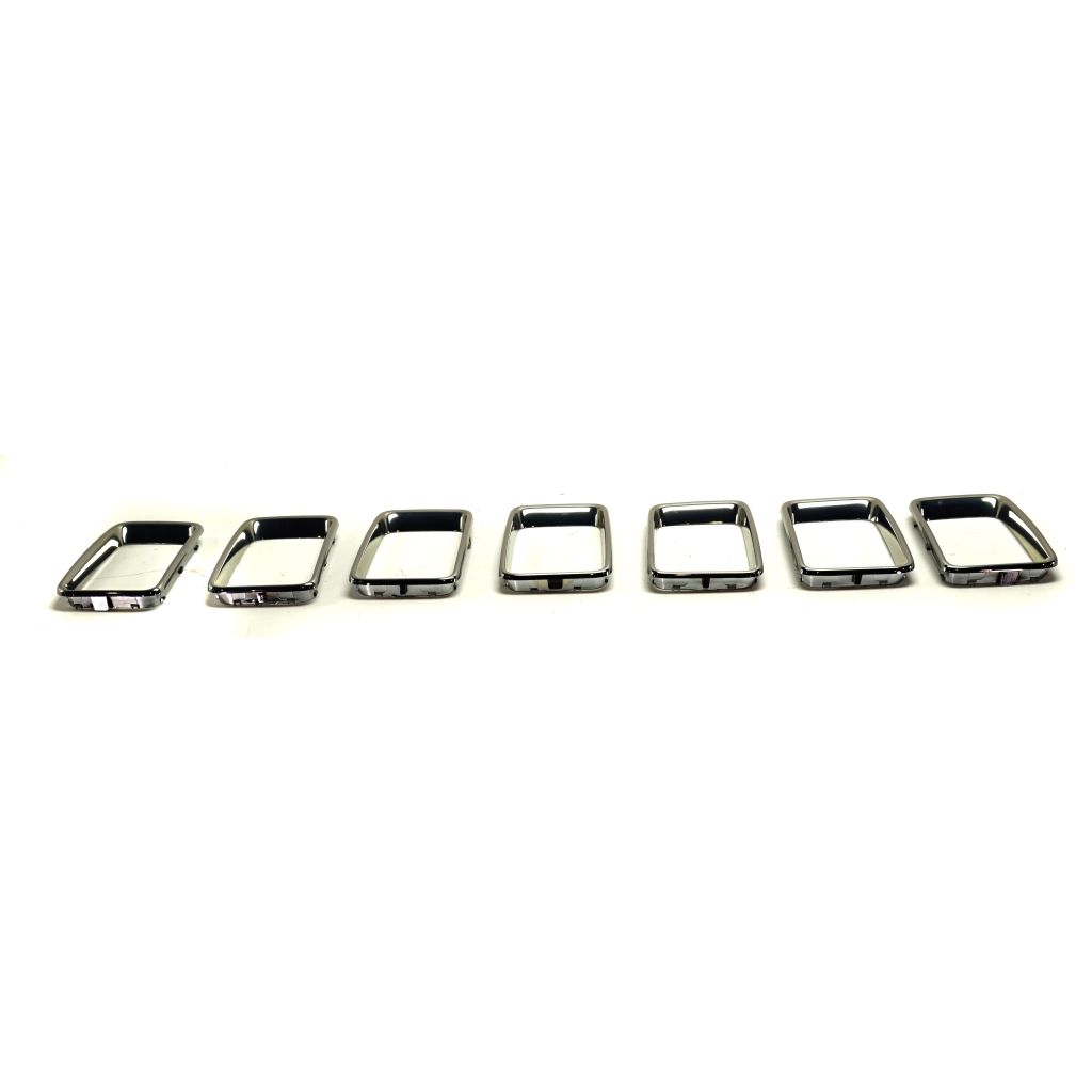 JEEPVEHICLE GRAND CHEROKEE / GRAND CHEROKEE WK GRILLE TRIM RINGS SET (7pc) SATIN-CHROME (SUMMIT) OEM#68285652AA 2014-2016 PL#CH1210130