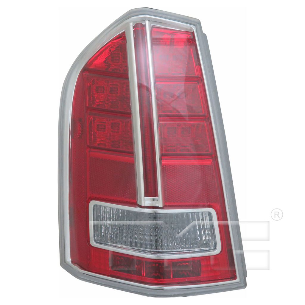 CHRYSLER 300 TAIL LAMP ASSEMBLY LEFT (Driver Side) (W/CNTR CHROME TRIM)(FM 3-19-12)(CLEAR LENS) **CAPA** OEM#68154607AC 2012-2014 PL#CH2818135C