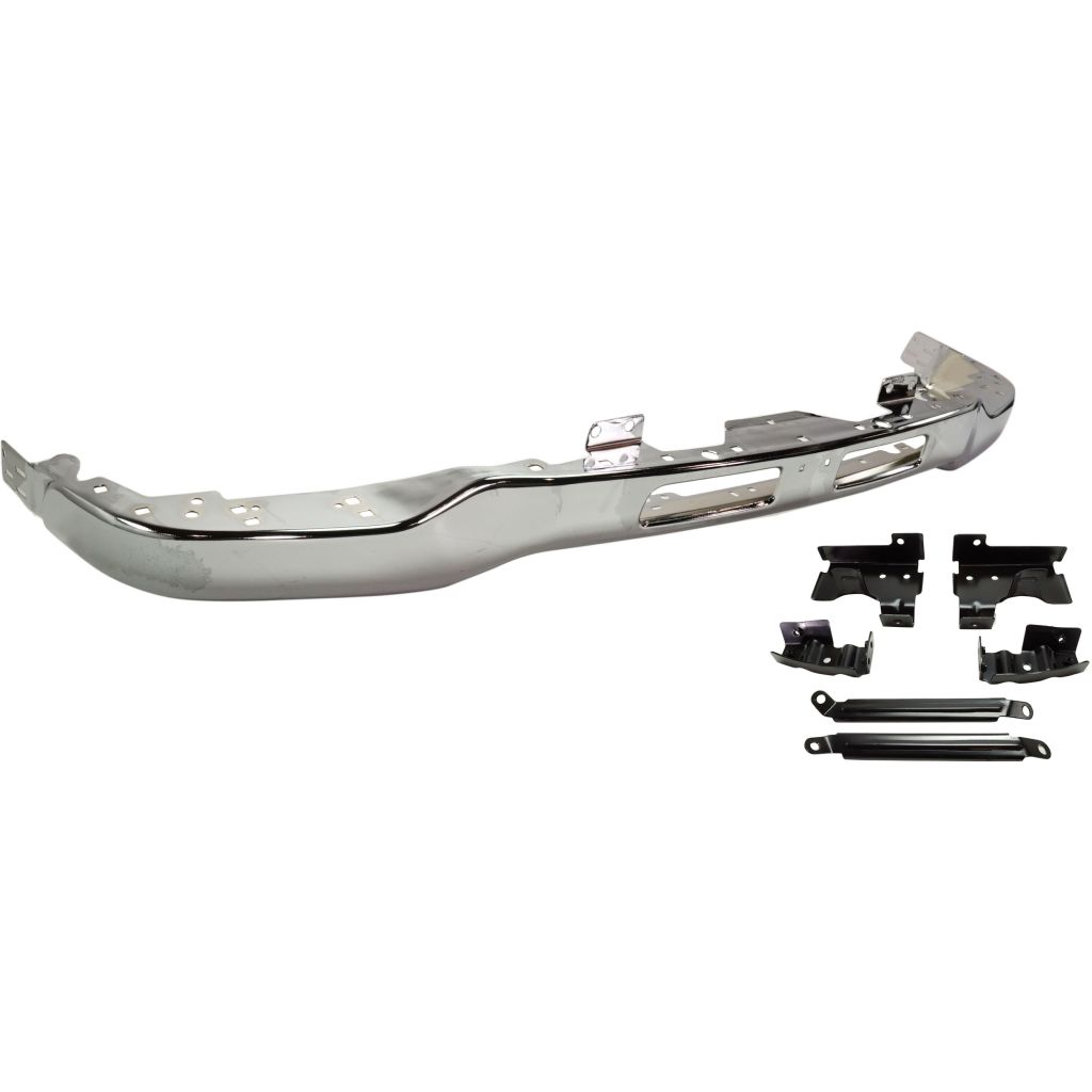 GM TRUCKS & VANS SIERRA/PU (GMC) (07 OLD STYLE) FRONT BUMPER CHROME (W/BKT/6PCS) OEM#15098990-PFM 2003-2007 PL#GM1002463