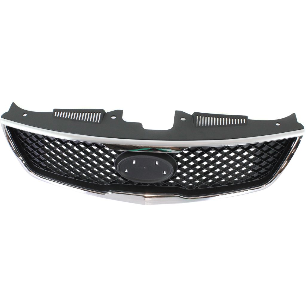 KIA FORTE SEDAN GRILLE ASSEMBLY BLACK (W/CHR MLDG) OEM#863501M010 2010 PL#KI1200139
