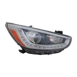 HYUNDAI ACCENT HATCHBACK HEAD LAMP ASSEMBLY RIGHT (Passenger Side) (HALOGEN PROJECTOR W/LED MARKER)*CAPA** OEM#921021R610 2014-2017 PL#HY2503191C