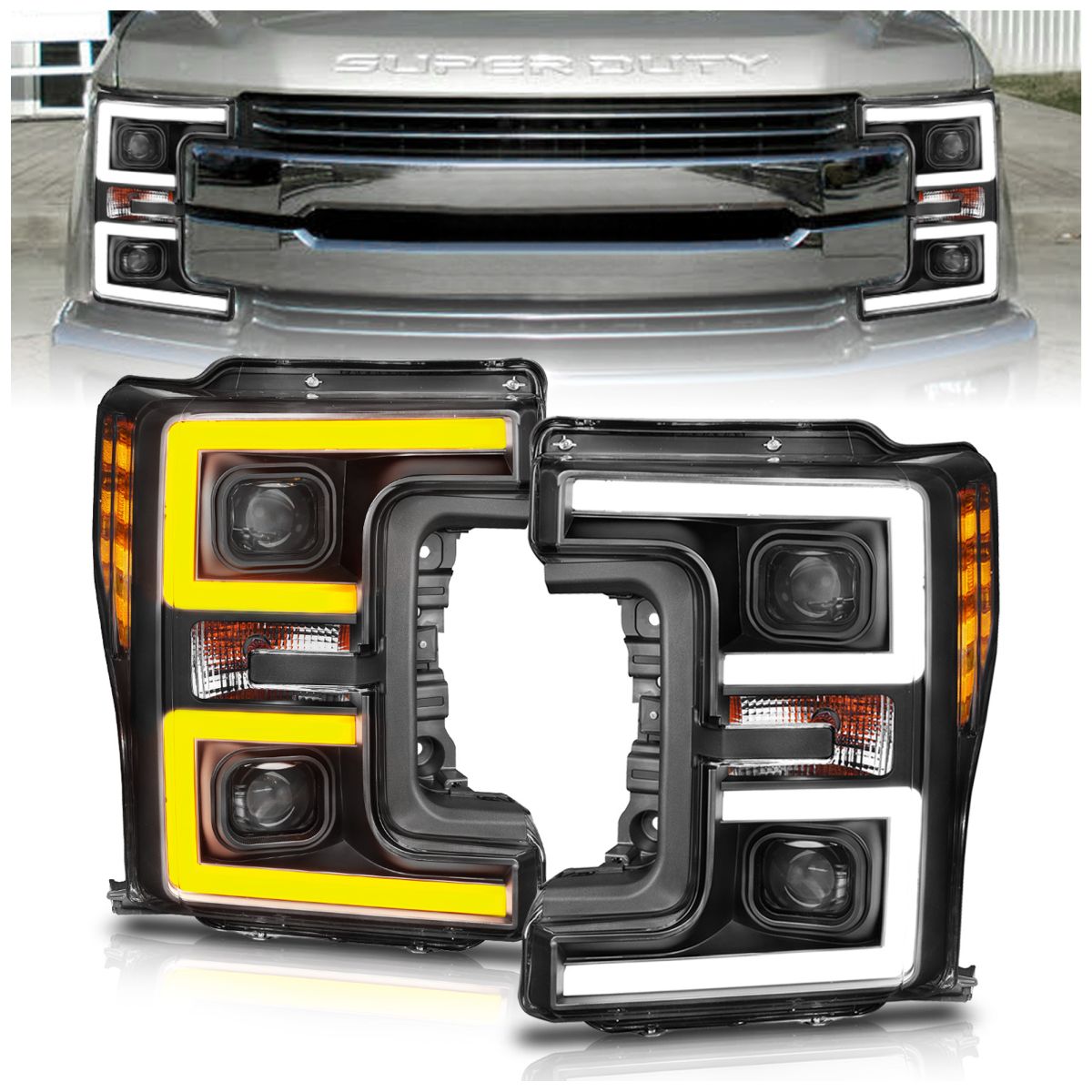 FORD TRUCKS & VANS FORD/PU F250/350/450 (SUPER DUTY) HEAD LAMP ASSY LEFT (Driver Side) (Driver Side) (HALOGEN) OEM#HC3Z13008D 2017 PL#FO2502353