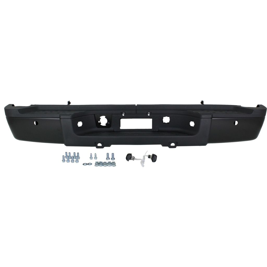 GM TRUCKS & VANS SILVERADO/PU 2500/3500 (CHEVY) STEP BUMPER ASSEMBLY BLACK (SINGLE REAR WHEEL) (W/ SENSOR) OEM#20899965-PFM 2011-2014 PL#GM1103161