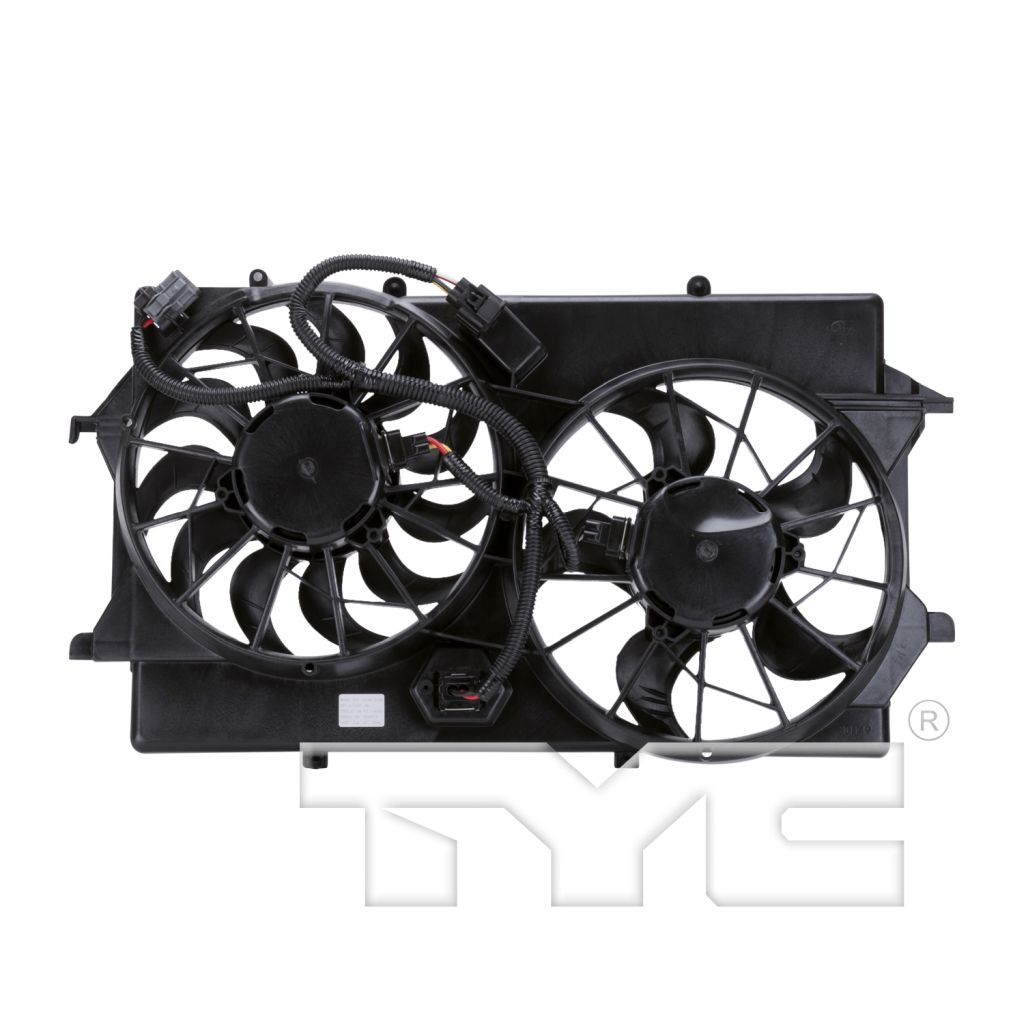 FORD FOCUS RADIATOR & A/C FAN ASSEMBLY (2.3L)(2.0L DOHC W/AC 05-07)(DUAL FAN) OEM#6S4Z8C607AA 2003-2007 PL#FO3115156