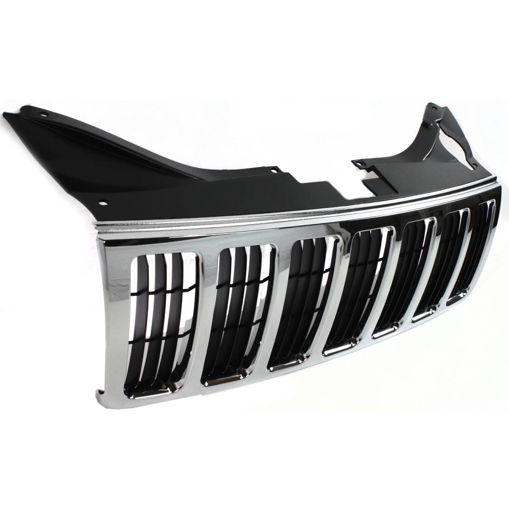 JEEP GRAND CHEROKEE GRILLE ASSEMBLY CHR/BLK (Laredo & LTD) OEM#55156814AE 2005-2007 PL#CH1200284
